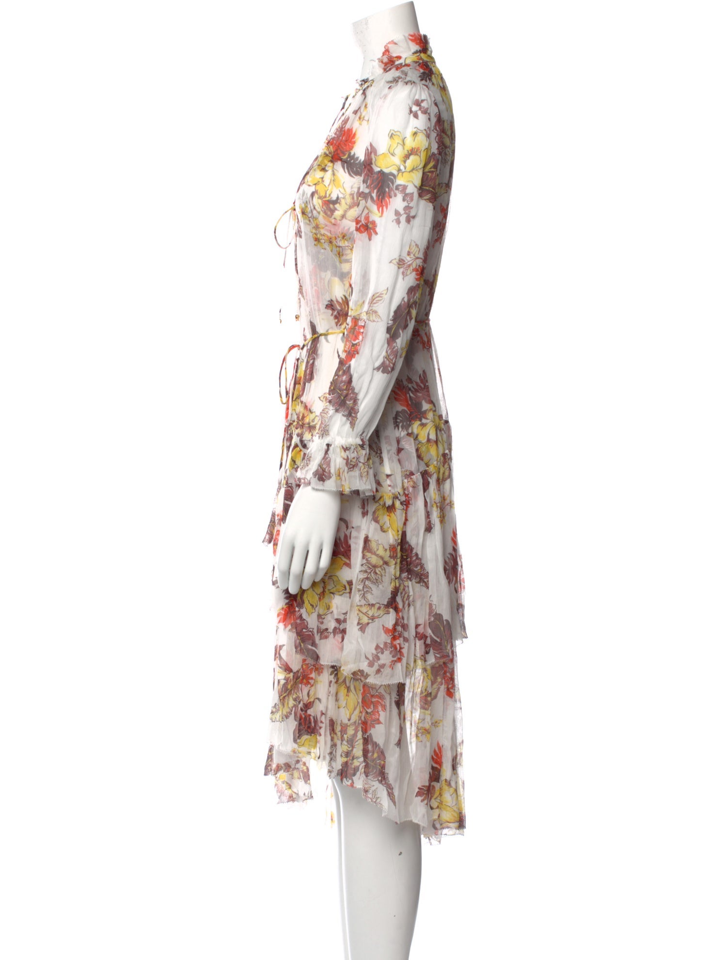 Zimmermann Floral Print Midi Length Dress